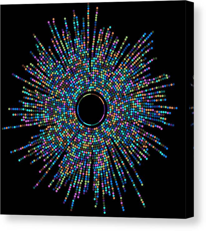 Pi Canvas Print featuring the digital art Joy of bubbles #5 by Cristian Ilies Vasile