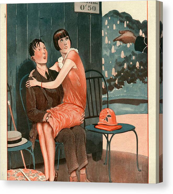 France Canvas Print featuring the photograph 1920s France La Vie Parisienne Magazine #6 by The Advertising Archives