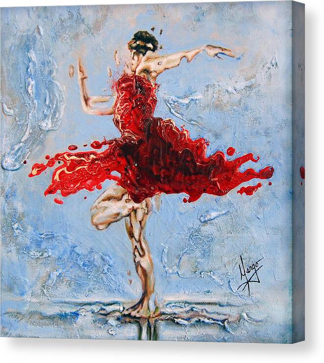 Ballet Canvas Print featuring the painting Balance by Karina Llergo