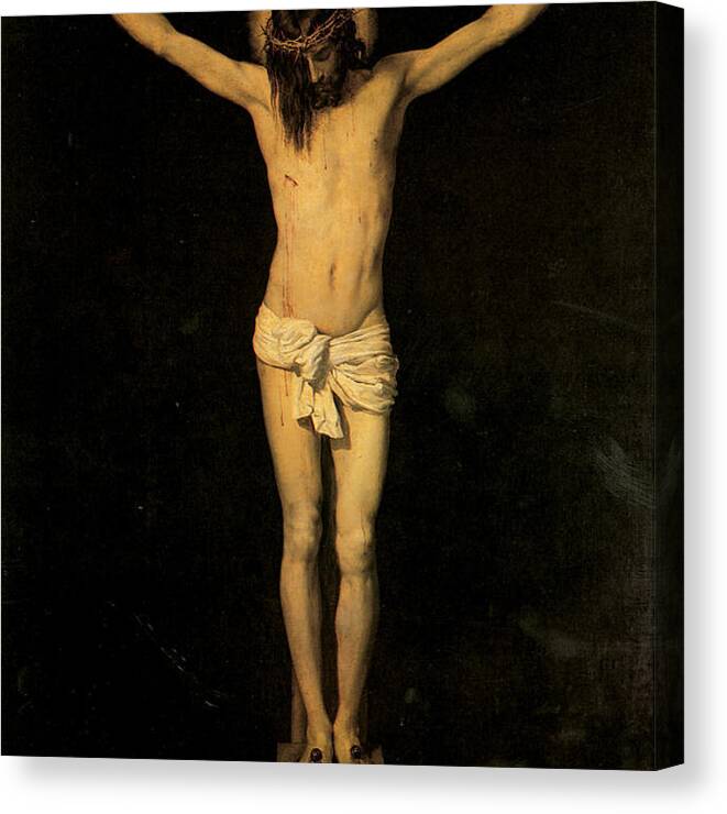 Diego Velazquez Canvas Print featuring the painting Christ on the Cross by Diego Velazquez