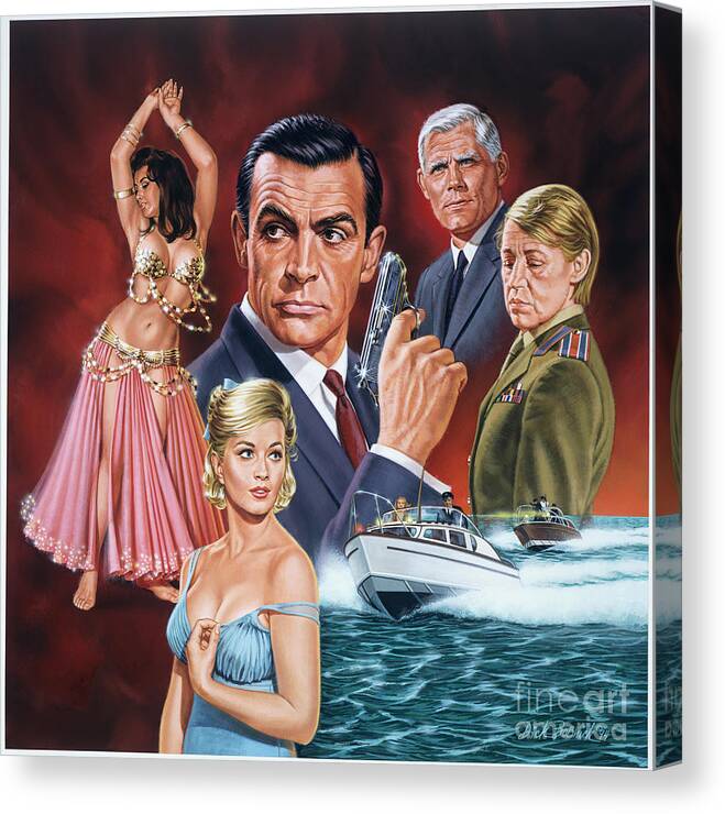 Portrait Canvas Print featuring the painting From Russia With Love by Dick Bobnick