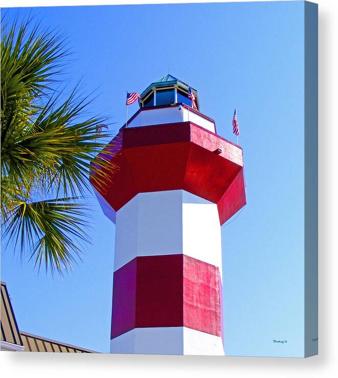 Hilton Head Canvas Print featuring the photograph Hilton Head Lighthouse Upclose by Duane McCullough
