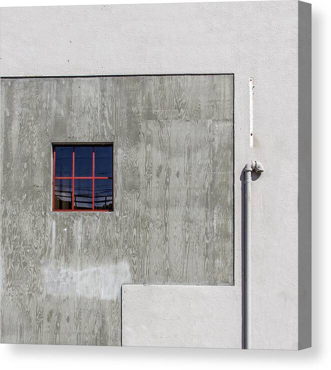 Pipe Canvas Print featuring the photograph Red Window by Lee Harland