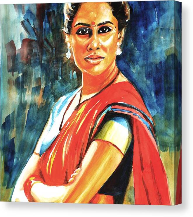 Smita Patil Canvas Print featuring the photograph Smita by Parag Pendharkar