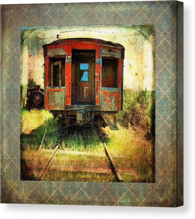 Trains Canvas Print featuring the photograph The Caboose by Sandra Selle Rodriguez