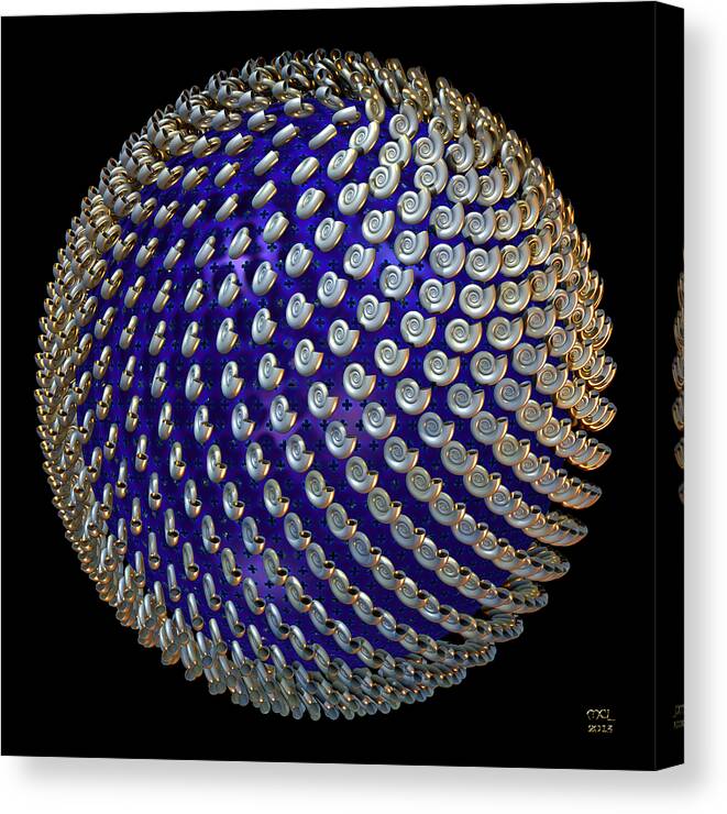 Abstract Canvas Print featuring the digital art The Spawning by Manny Lorenzo