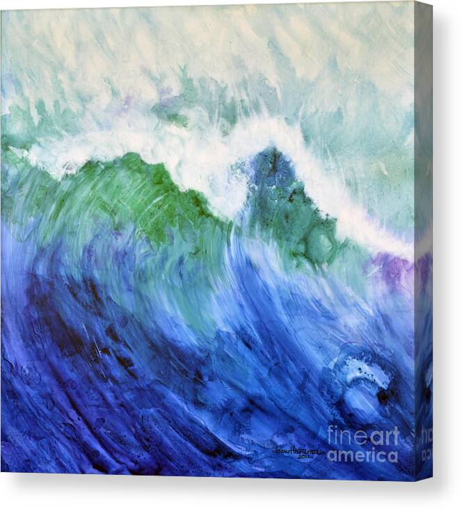 Joan Hartenstein Canvas Print featuring the painting Wave Dream by Joan Hartenstein