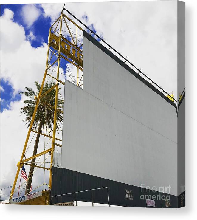 Drive-in Canvas Print featuring the photograph Drive-In Fort Lauderdale, Florida by Suzanne Lorenz