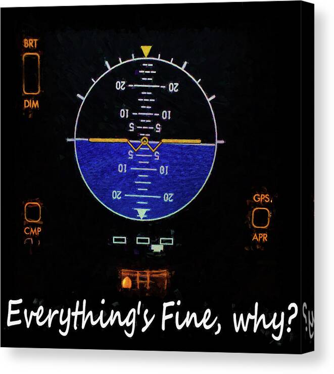 Everything Is Fine Canvas Print featuring the photograph Everything Is Fine by JC Findley