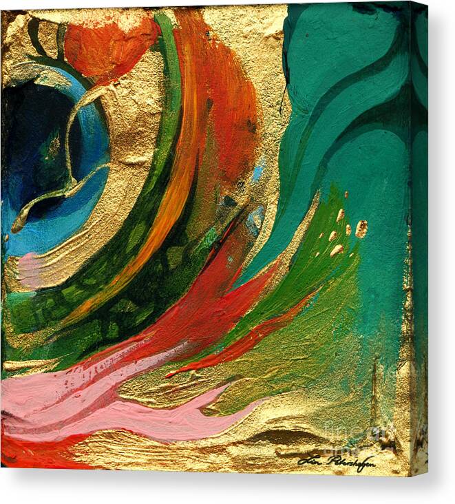 Lin Petershagen Canvas Print featuring the painting Goldy by Lin Petershagen