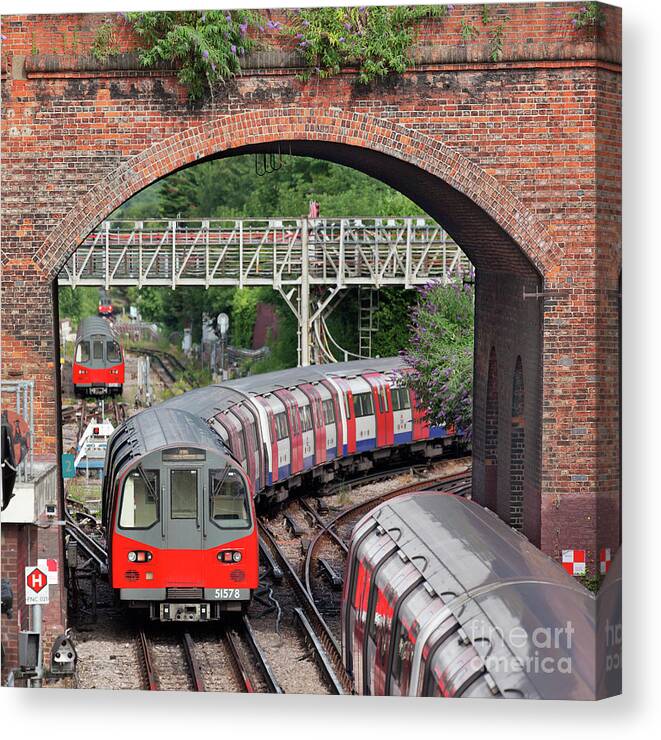 Tube Canvas Print featuring the photograph London 'Underground' by David Bleeker