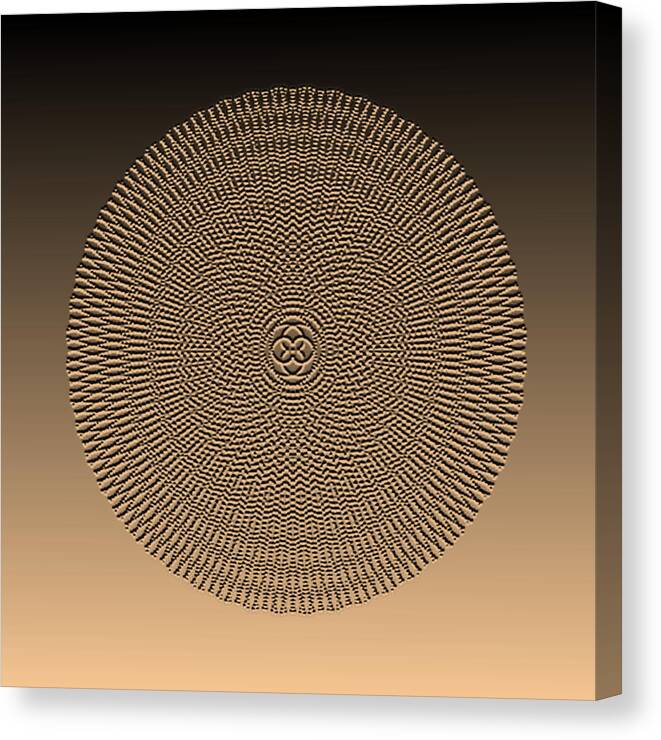 Mandala Canvas Print featuring the digital art Metallic Beaded Mandala Va by Robert Krawczyk