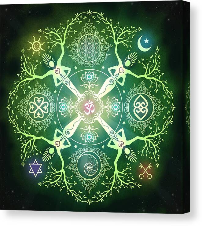 Mandala Canvas Print featuring the digital art Numinosity Mandala by Cristina McAllister