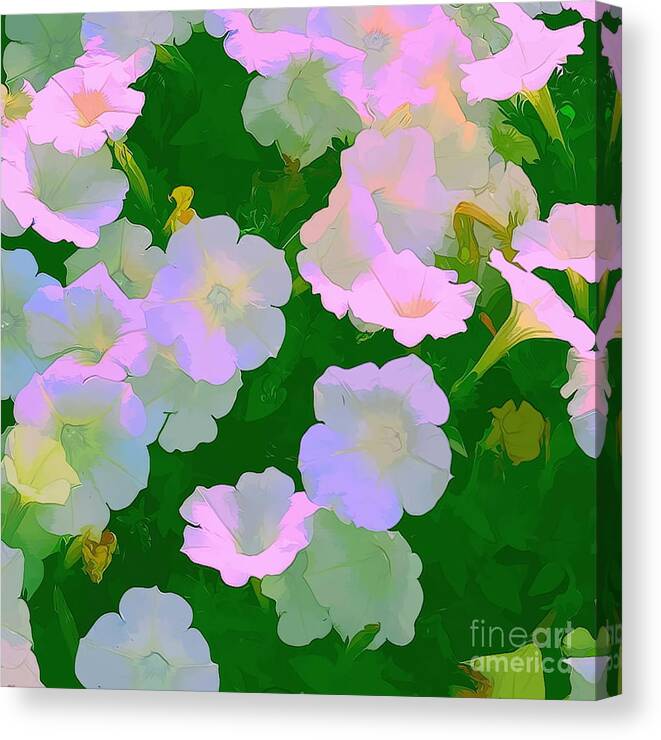 Artistic Photography Canvas Print featuring the photograph Pastel flowers by Tom Prendergast