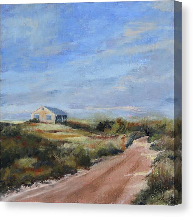 Martha's Vineyard Canvas Print featuring the painting Sunlight's Coming by Trina Teele
