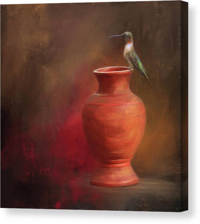 Colorful Canvas Print featuring the painting Waiting For The Master by Jai Johnson