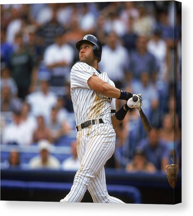 People Canvas Print featuring the photograph Derek Jeter by Jamie Squire