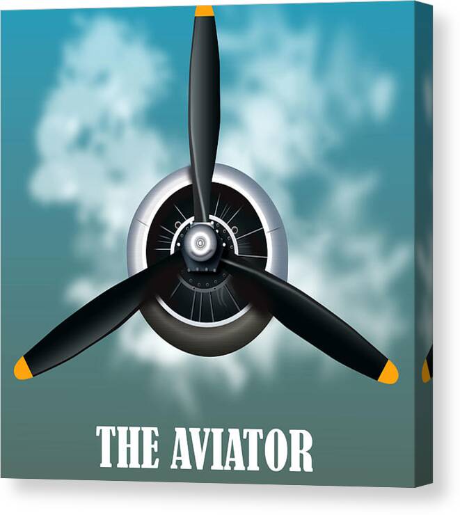 Movie Poster Canvas Print featuring the photograph The Aviator - Alternative Movie Poster #1 by Movie Poster Boy