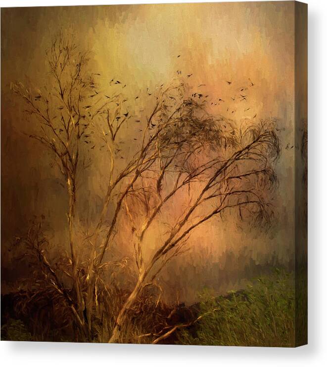 Autumn Canvas Print featuring the digital art A Touch of Autumn by Nicole Wilde