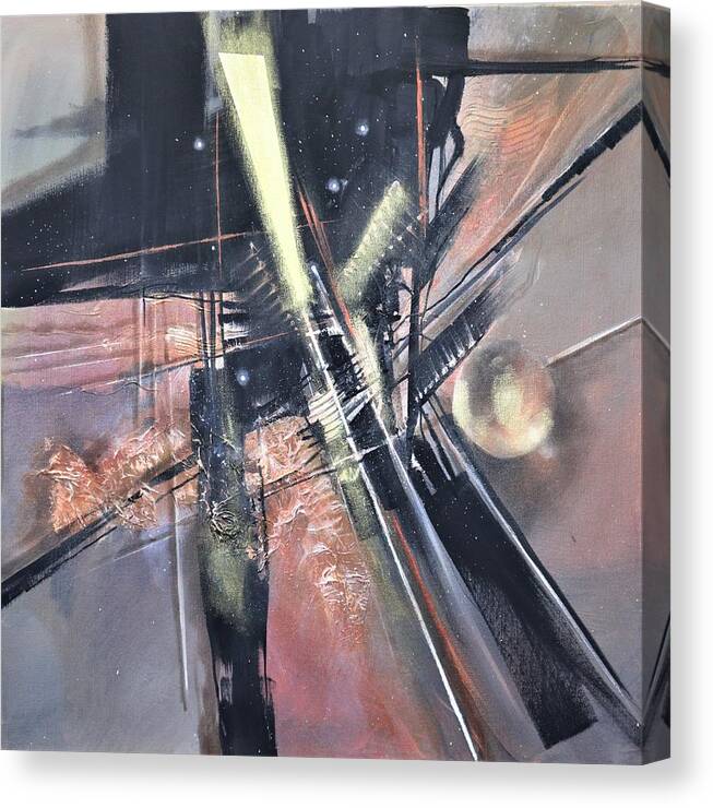  Abstract Canvas Print featuring the painting Acrophobia by Tom Shropshire