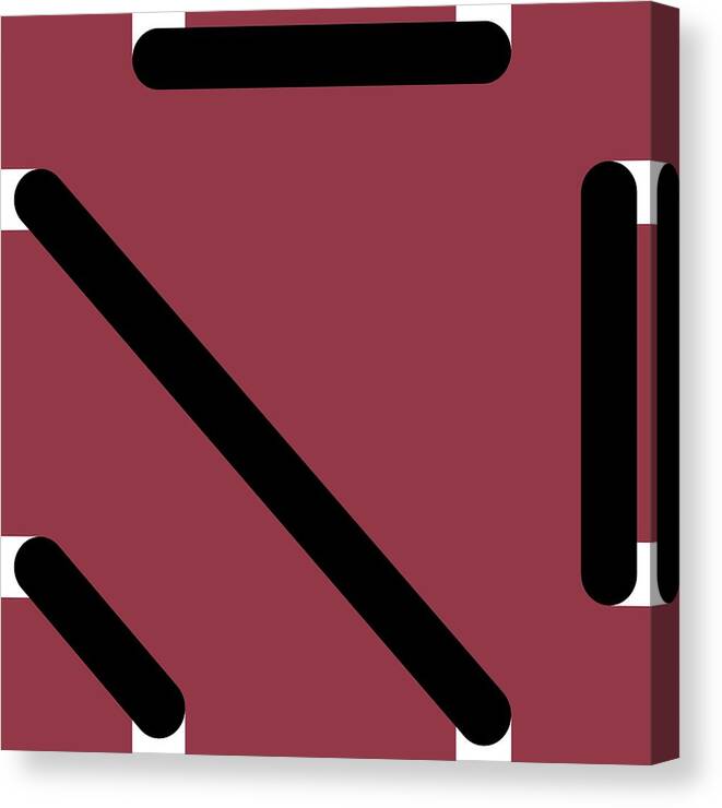 Abstract Canvas Print featuring the painting Alpha 1 B W - Connect 2 Colour by Revad Codedimages
