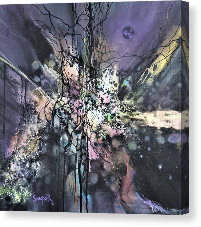 Abstract Canvas Print featuring the painting Chaos by Tom Shropshire