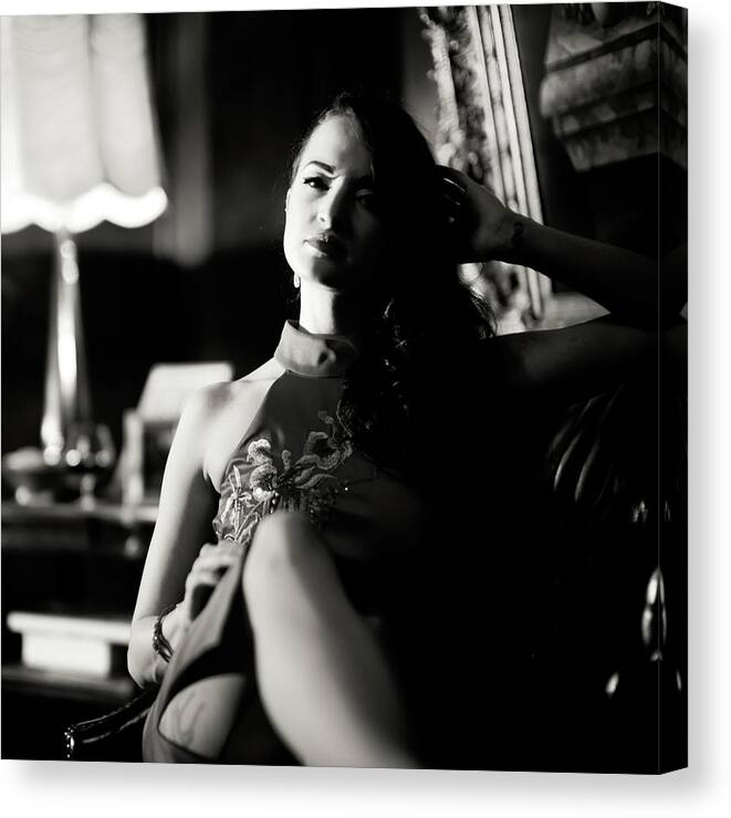 Leica M9 Canvas Print featuring the photograph #monochrome #seduction by Eugene Nikiforov