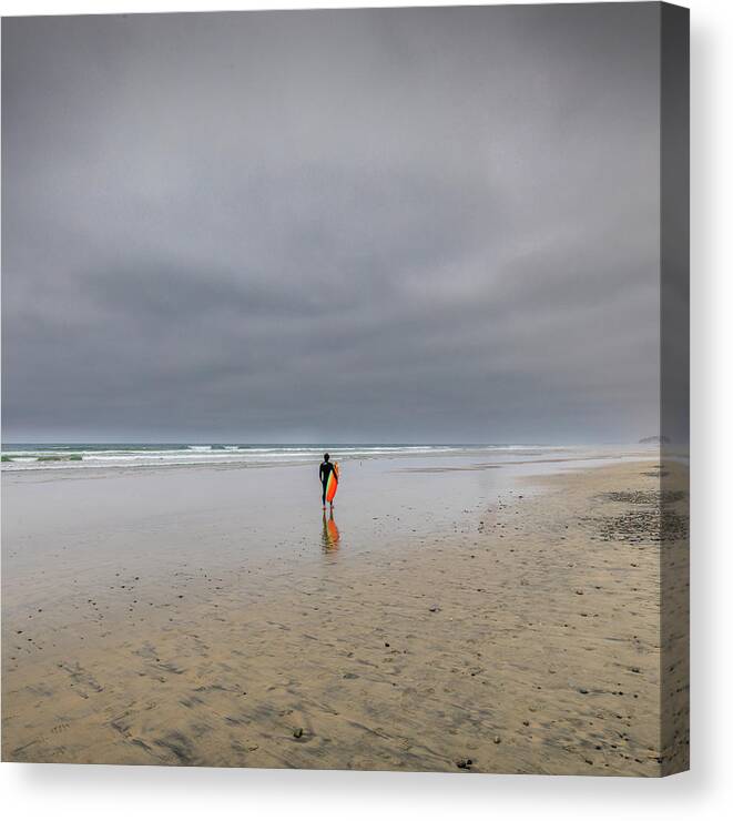 Sand Canvas Print featuring the photograph Orange - Square Crop by Peter Tellone