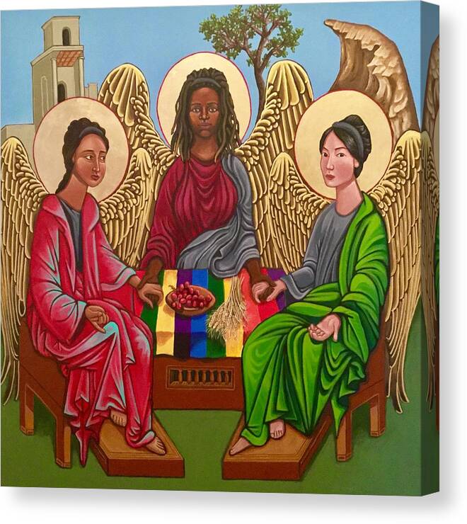Trinity Canvas Print featuring the painting The Trinity by Kelly Latimore