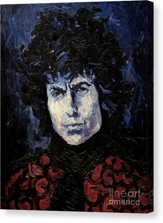 Dylan Canvas Print featuring the painting Bob Dylan 1967 by Lutz Baar