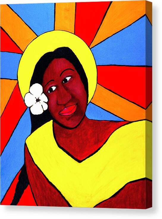 Jose Canvas Print featuring the painting Native Queen by Jose Rojas