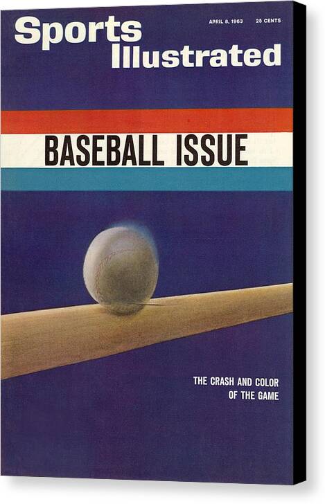 Magazine Cover Canvas Print featuring the photograph 1963 Mlb Baseball Preview Sports Illustrated Cover by Sports Illustrated