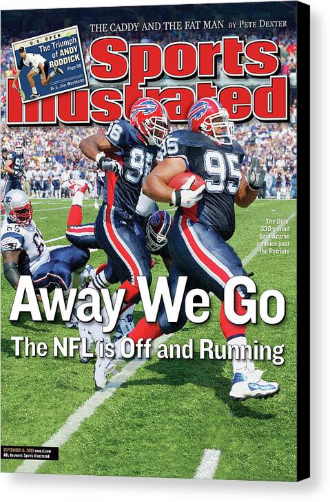Magazine Cover Canvas Print featuring the photograph Away We Go The Nfl Is Off And Running Sports Illustrated Cover by Sports Illustrated
