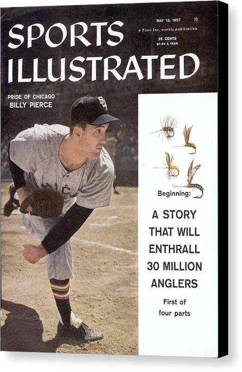 Magazine Cover Canvas Print featuring the photograph Chicago White Sox Billy Pierce... Sports Illustrated Cover by Sports Illustrated