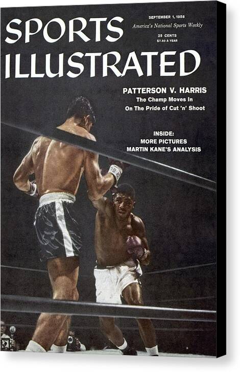 Magazine Cover Canvas Print featuring the photograph Floyd Patterson, 1958 World Heavyweight Title Sports Illustrated Cover by Sports Illustrated