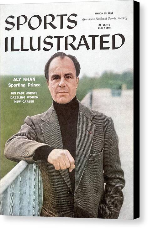 Horse Canvas Print featuring the photograph His Highness The Prince Aly Khan, Horse Racing Sports Illustrated Cover by Sports Illustrated