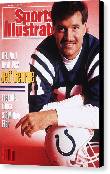 Magazine Cover Canvas Print featuring the photograph Indianapolis Colts Qb Jeff George Sports Illustrated Cover by Sports Illustrated