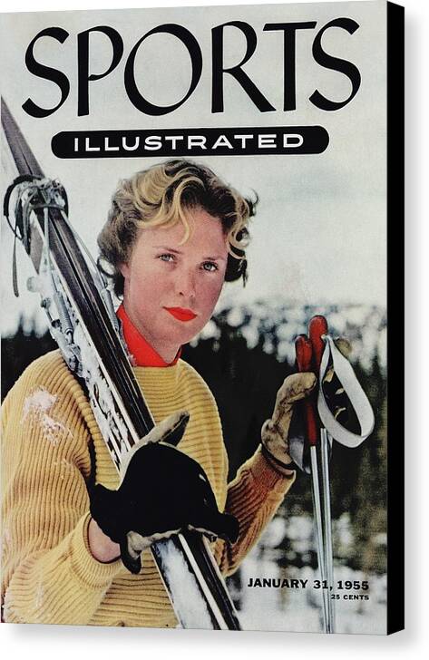Magazine Cover Canvas Print featuring the photograph Jill Kinmont, Ski Slalom Champion Sports Illustrated Cover by Sports Illustrated
