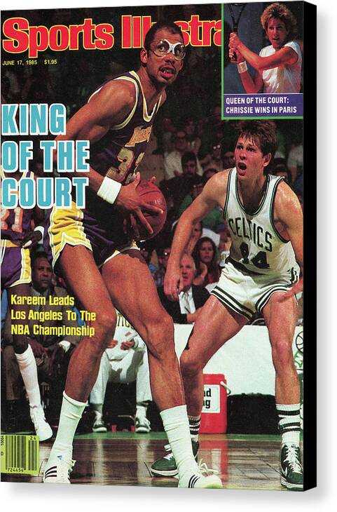 Playoffs Canvas Print featuring the photograph King Of The Court Kareem Leads Los Angeles To The Nba Sports Illustrated Cover by Sports Illustrated