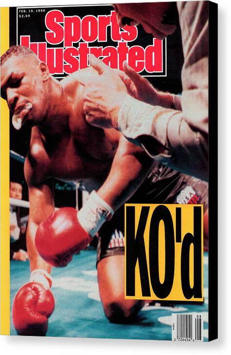Heavyweight Canvas Print featuring the photograph Mike Tyson, 1990 Wbcwbaibf Heavyweight Title Sports Illustrated Cover by Sports Illustrated