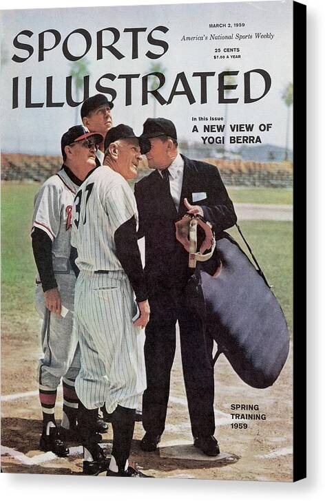 Magazine Cover Canvas Print featuring the photograph New York Yankees Manager Casey Stengal And Milwaukee Braves Sports Illustrated Cover by Sports Illustrated
