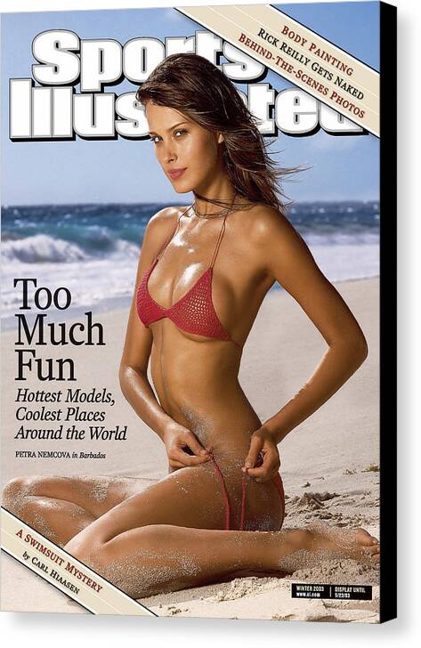 Social Issues Canvas Print featuring the photograph Petra Nemcova Swimsuit Issue 2003 Sports Illustrated Cover by Sports Illustrated