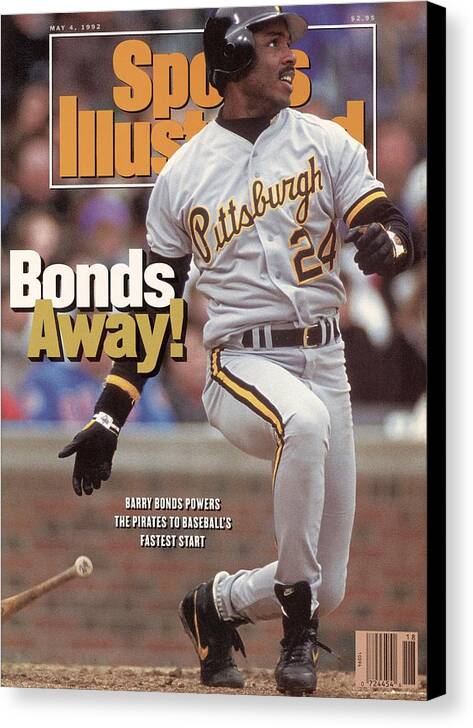 Magazine Cover Canvas Print featuring the photograph Pittsburgh Pirates Barry Bonds... Sports Illustrated Cover by Sports Illustrated