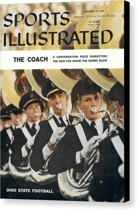 Magazine Cover Canvas Print featuring the photograph The Ohio State University Marching Band Sports Illustrated Cover by Sports Illustrated