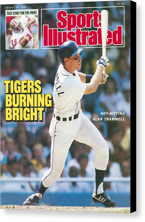Magazine Cover Canvas Print featuring the photograph Tigers Burning Bright Sports Illustrated Cover by Sports Illustrated