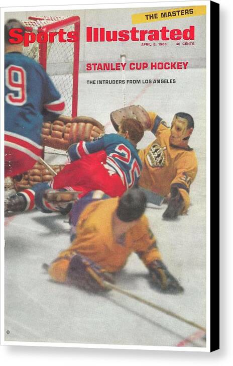Magazine Cover Canvas Print featuring the photograph Los Angeles Kings Goalie Terry Sawchuk Sports Illustrated Cover by Sports Illustrated