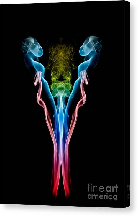 Abstract Canvas Print featuring the photograph Smoke Demon by Roger Monahan