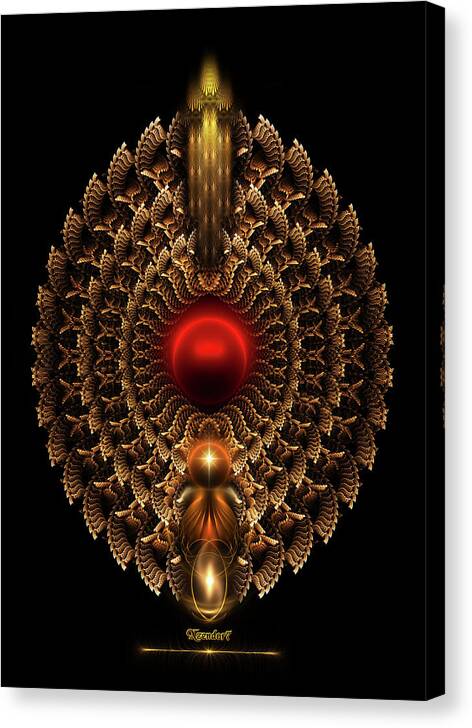 When Only Gold Will Do Canvas Print featuring the digital art When Only Gold Will Do On Black by Rolando Burbon