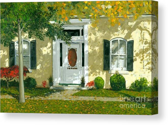 Autumn Canvas Print featuring the painting Autumn Sunlight by Michael Swanson