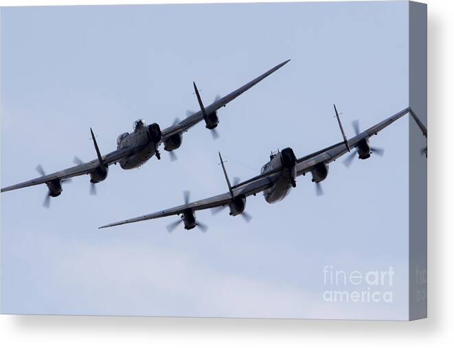 Avro Canvas Print featuring the photograph Lancaster Moment by Airpower Art